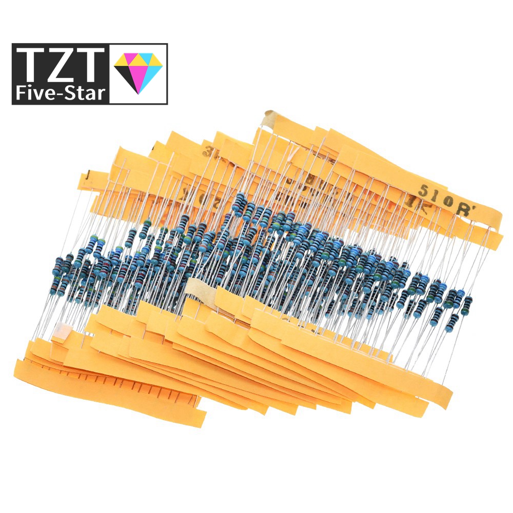 Resistor Kit 1 4W - TZT 1パック 300個 10-1Mオーム 1/4W抵抗 1%抵抗器