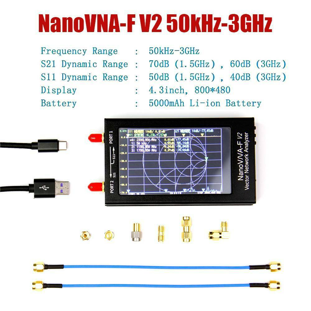 Logic Analyzer Usb - Ninovna V2ベクトルアナライザー,3g,S-A-A-2インチ,デジタルnivnaテスター,mf,hf,USB,ロジックアンテナ,優れた波