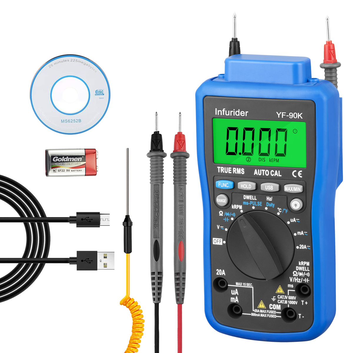Logic Analyzer Usb - Holdpeak-usb出力を備えた車のエンジン診断ツール,マルチメータ,自動エンジンアナライザー,HP-90K