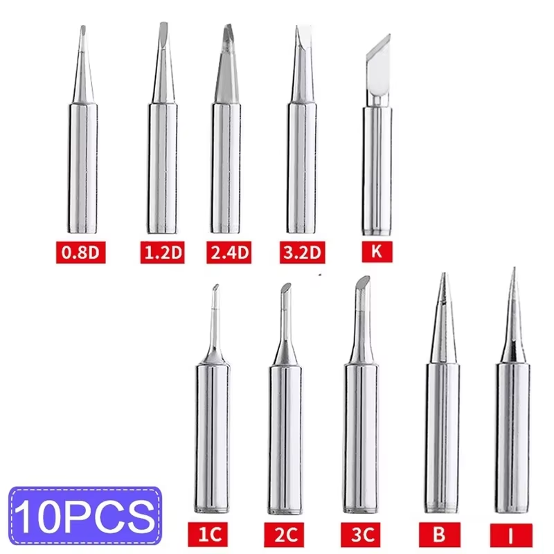 Diy Electronics Repair - 5 個/10 個 900M-T はんだごてチップ純銅交換ヘッド電気はんだごて DIY