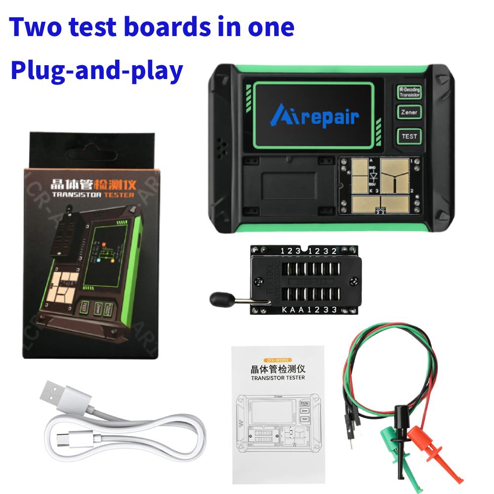 R/Diy Electronics - LCR-AR1 多機能トランジスタテスター 静電容量抵抗 MOSFET 三極管ダイオード 電子部品テストメーター