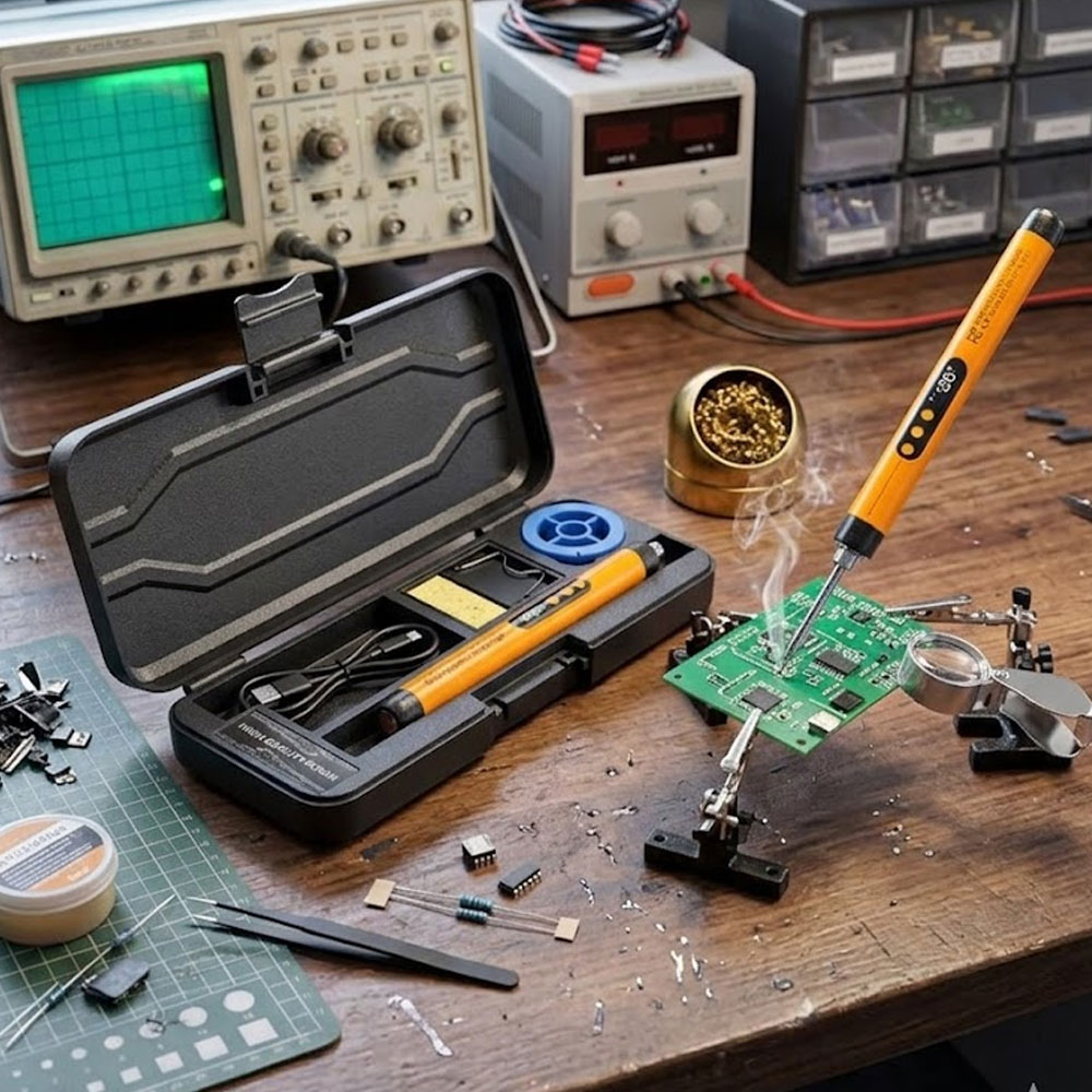 Diy Electronics Bench - USB充電式ミニはんだごて 温度調節可能 600Wはんだ付けツール DIY電子機器修理用はんだ付けキット 精密ワイヤレス溶接ペン コードレス加熱アイロン