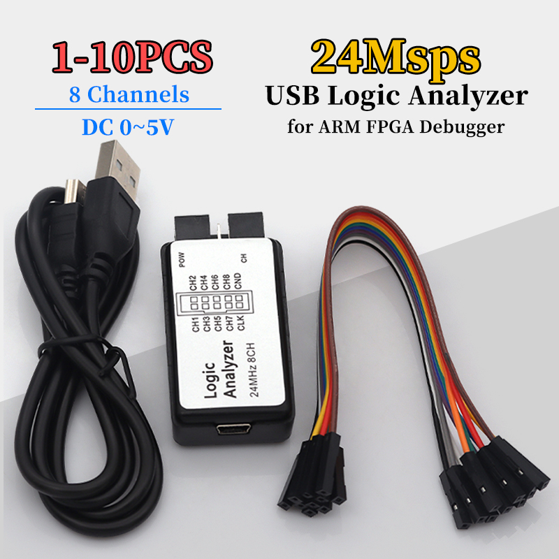 Logic Analyzer Usb - USBロジックアナライザー マイクロコントローラー ARM FPGAデバッガー 8チャンネル 24Mサンプルセット