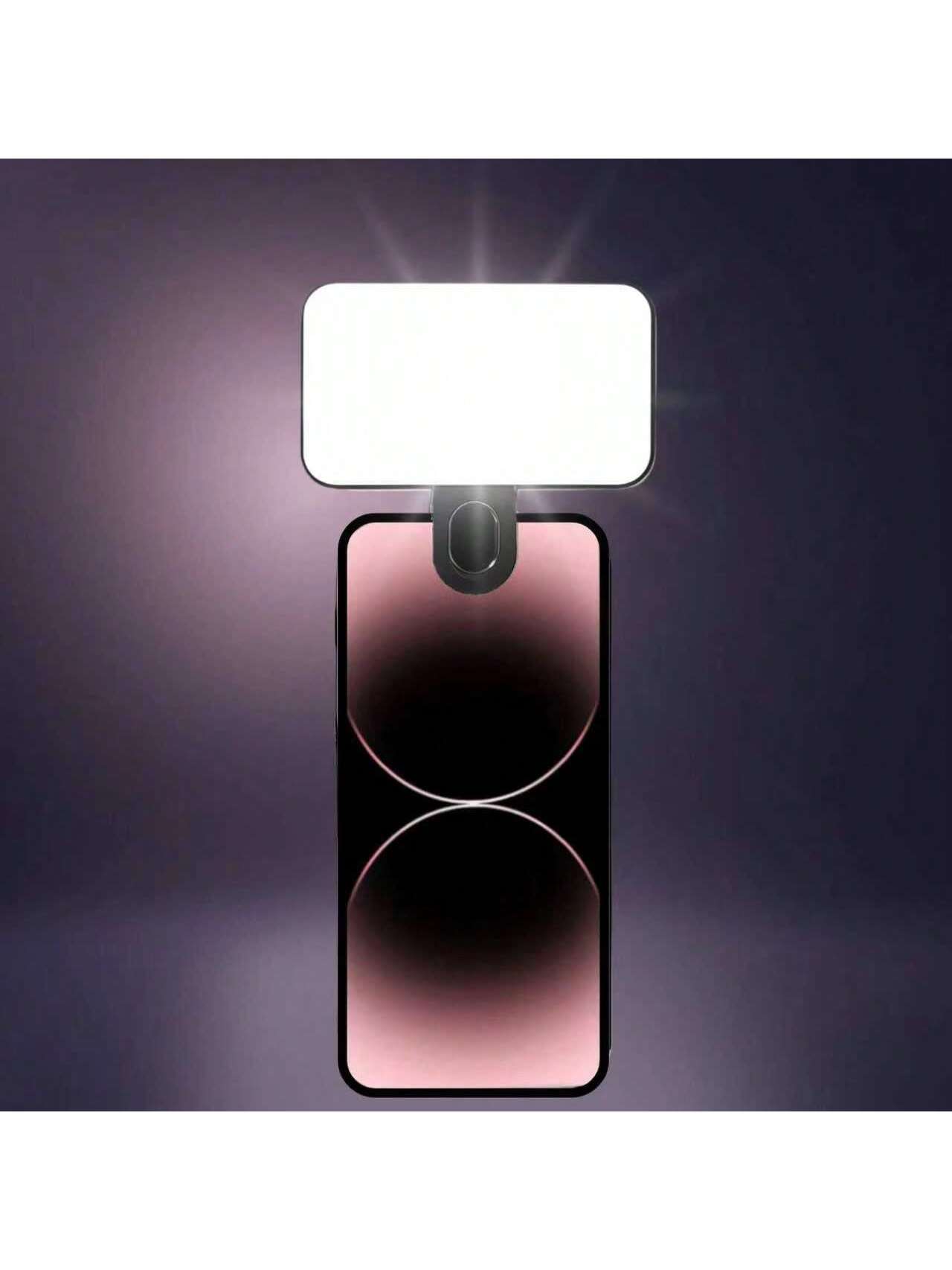 Diy Lamp Electronics - ミニクリップ式自撮りリングライト、充電式LEDスマホ用フィルライト、調光可能、Vlog、メイクアップ、ライブ配信、ビデオ通話、旅行、クリスマスプレゼントに最適