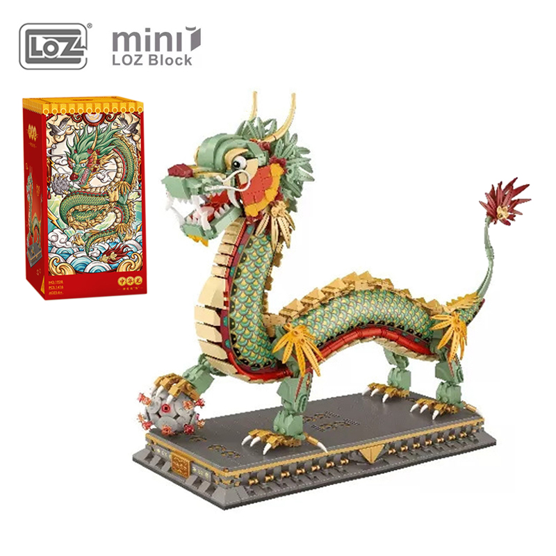 Diy Electronics For Adults - LOZ 1416ピース 中国龍モデル 組み立てブロック クリエイティブミニ装飾ブリック 動物パズルおもちゃ