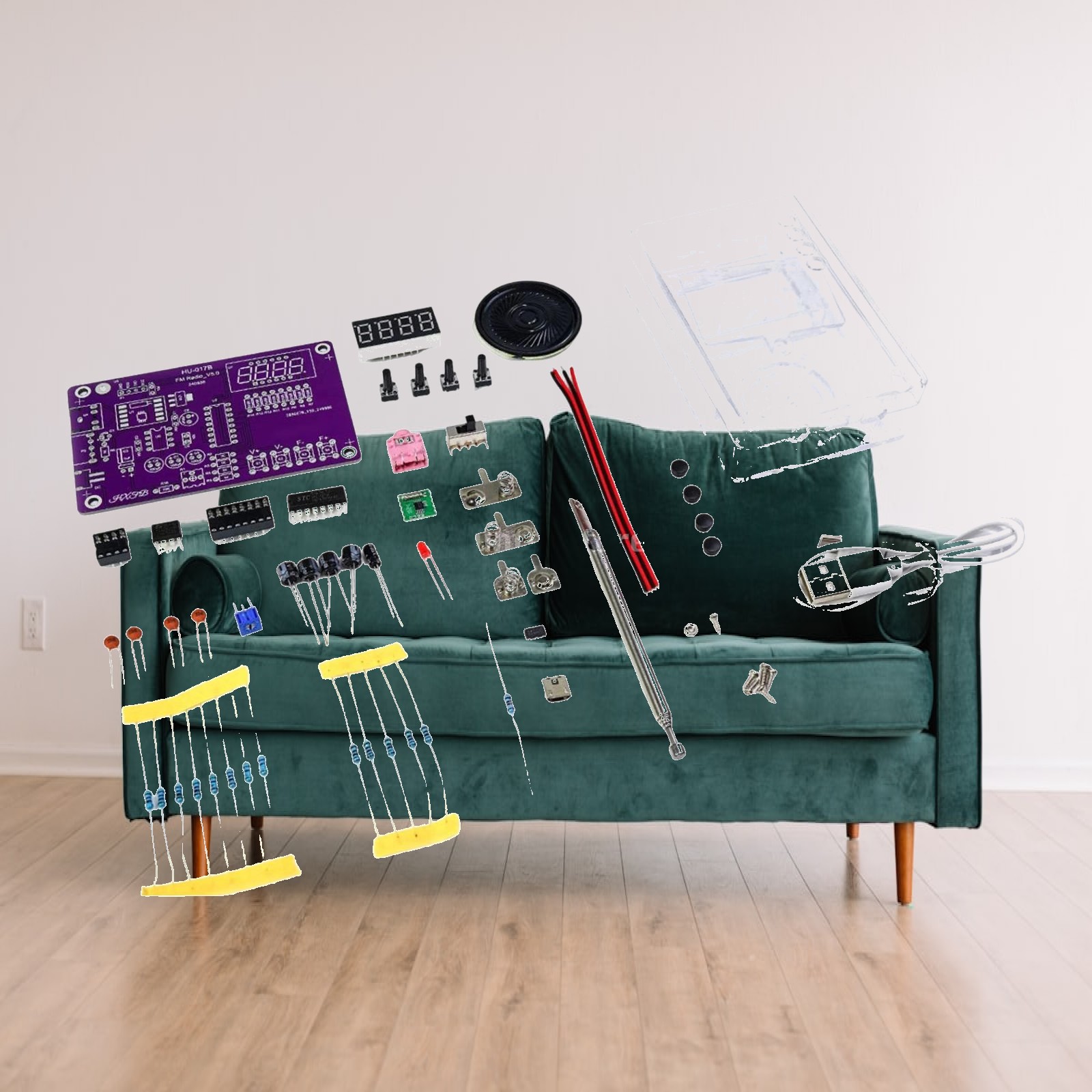 Diy Electronics Projects For Adults - FMラジオキット 電子はんだ付け趣味キット DIY学校プロジェクト はんだ付け練習キット DIYラジオキット 初心者