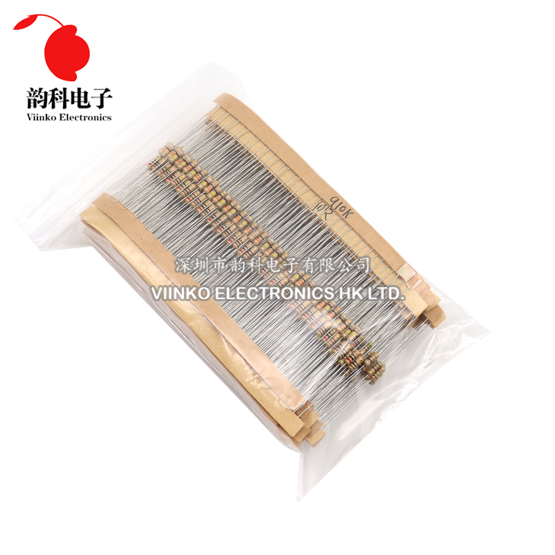Resistor Kit 1 4W - カーボンフィルムキット860抵抗器,1/4w,各種セット,43valesx20pcs,1r-1mオーム,5% w,0.25個