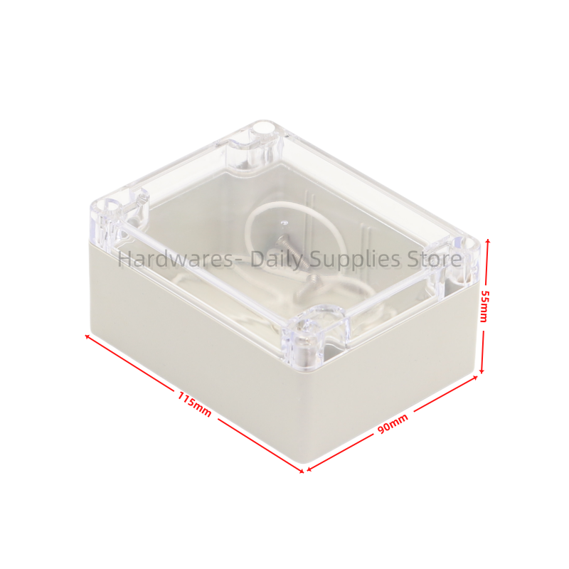 Diy Electronics Organizer - 防水プラスチックハウジング透明カバー、DIY電子プロジェクトボックス、115x90x55mm、1個