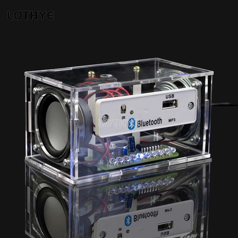Diy Electronic Components - デュアルチャンネルBluetoothスピーカー,音声制御付き電子キット,3W x 2,はんだ付けキット