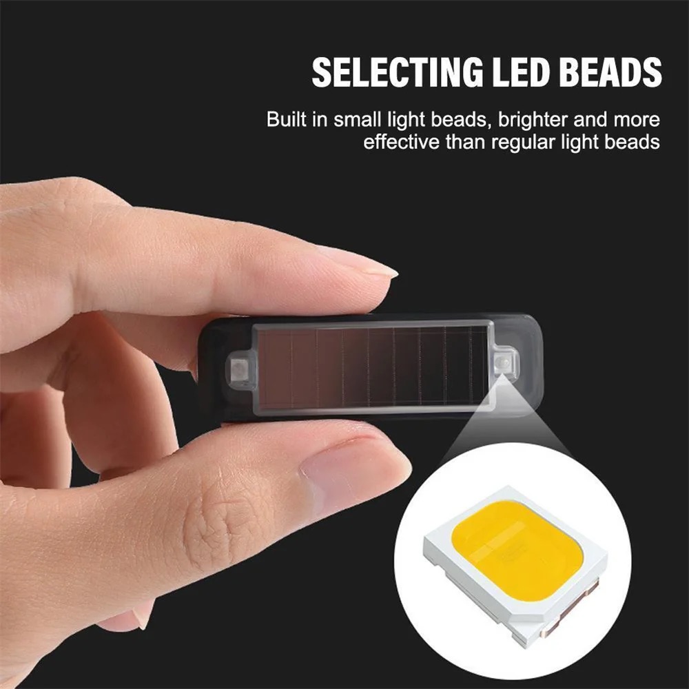 Diy Lamp Electronics - ミニ LED 太陽光発電車の警告灯夜間セキュリティ模擬警報ワイヤレス盗難防止注意ランプ点滅ダミー警報ランプ