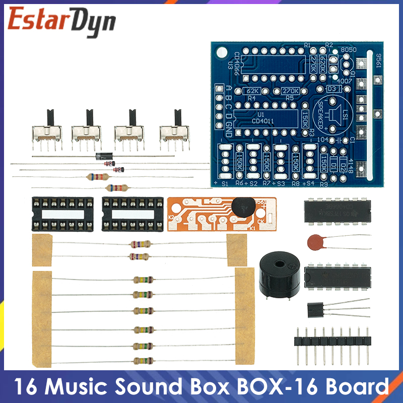 Diy Electronics Learning Kit - 16 音楽サウンドボックス BOX-16 ボード 16 トーン電子モジュール