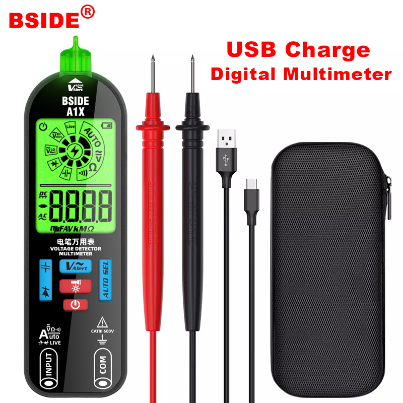 Logic Analyzer Usb - BSIDE A1X USB 充電スマートデジタルマルチメーター LCD 非接触