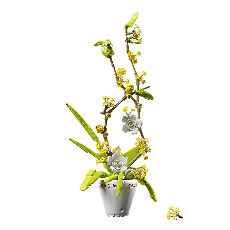 ビルディングブロック花蘭シリーズ盆栽少女構築おもちゃ花大人の - Diy Electronics For Adults のレビューと価格