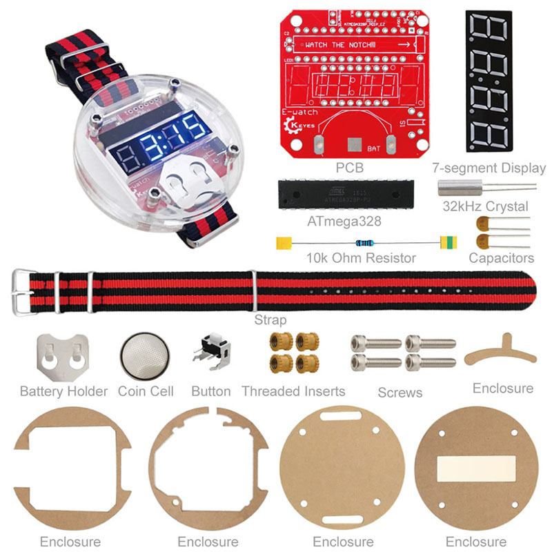 電子時計部品学習ハードウェアアセンブリをベースにしたシングル - Diy Electronics Learning Kit のレビューと価格