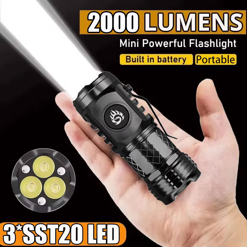 ポータブルミニ LED 懐中電灯強力な 3 * ウィック小型 - Diy Lamp Electronics のレビューと価格