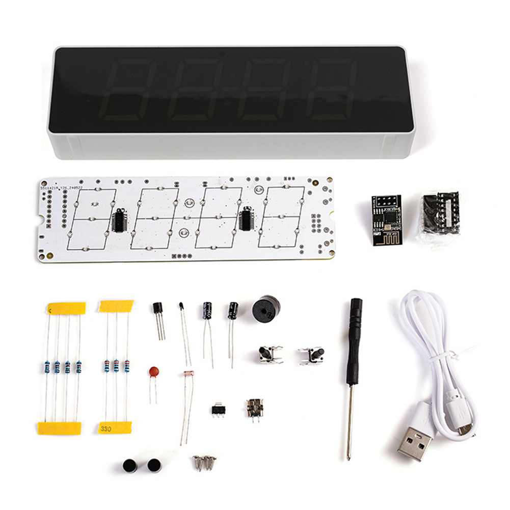 カラフルなwifiインテリジェント電子時計キット、DIY溶接 - Diy Electronics Components Kit のレビューと価格