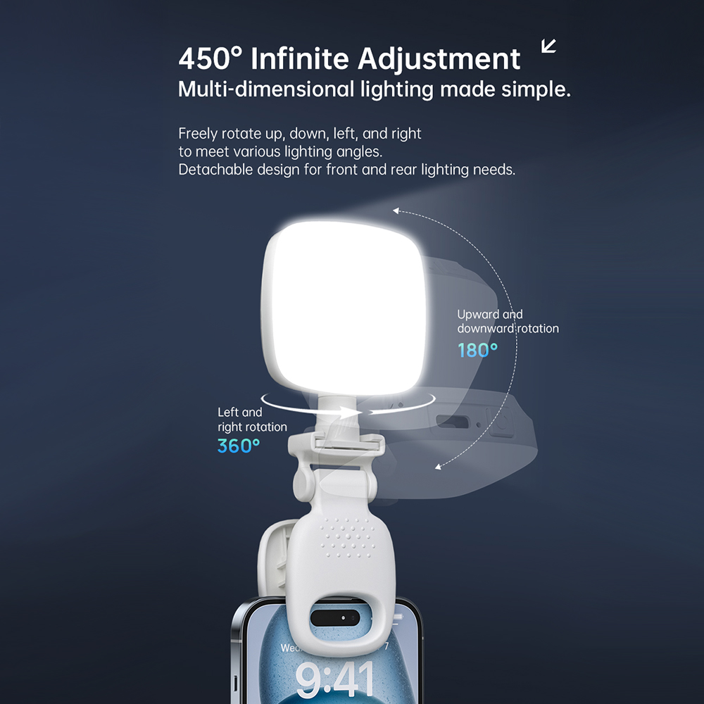 携帯用クリップ式ミニLEDセルフィーフィルライト調光可能ビュ - Diy Lamp Electronics のレビューと価格
