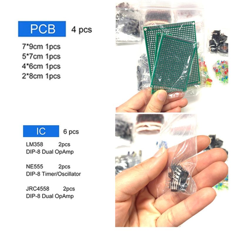 1900個のコンポーネントボックスキット、電解コンデンサ、L - Resistor Kit 1 4W のレビューと価格