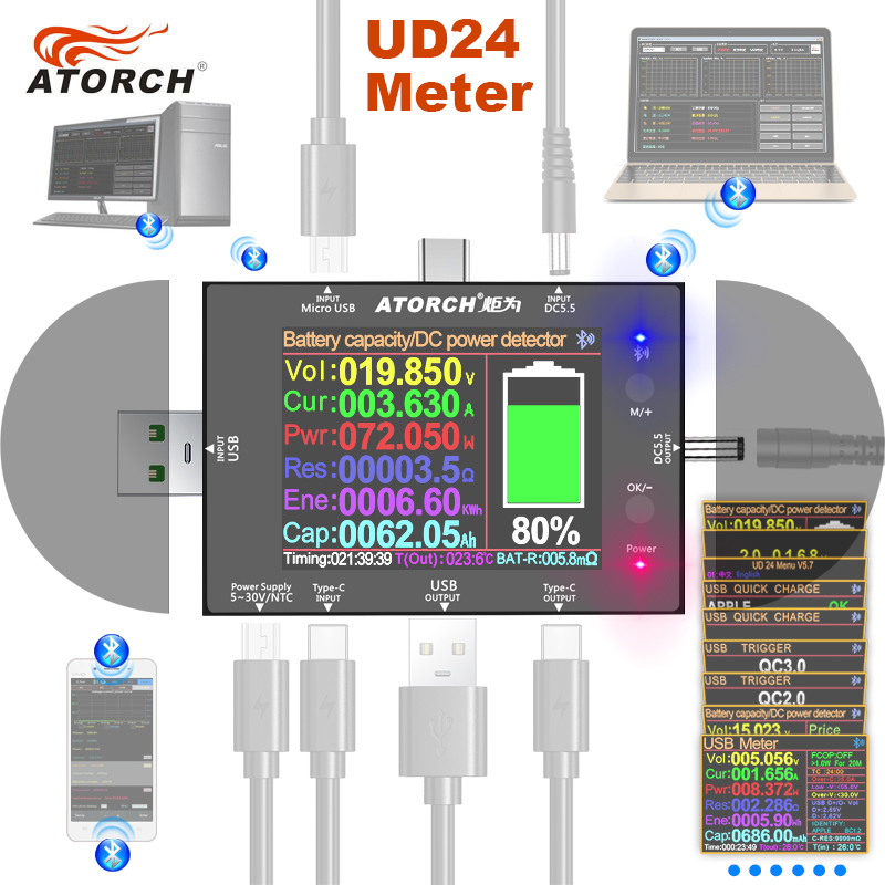 UD24 2.4インチUSBテスター DC5.5 Type- - Logic Analyzer Usb のレビューと価格