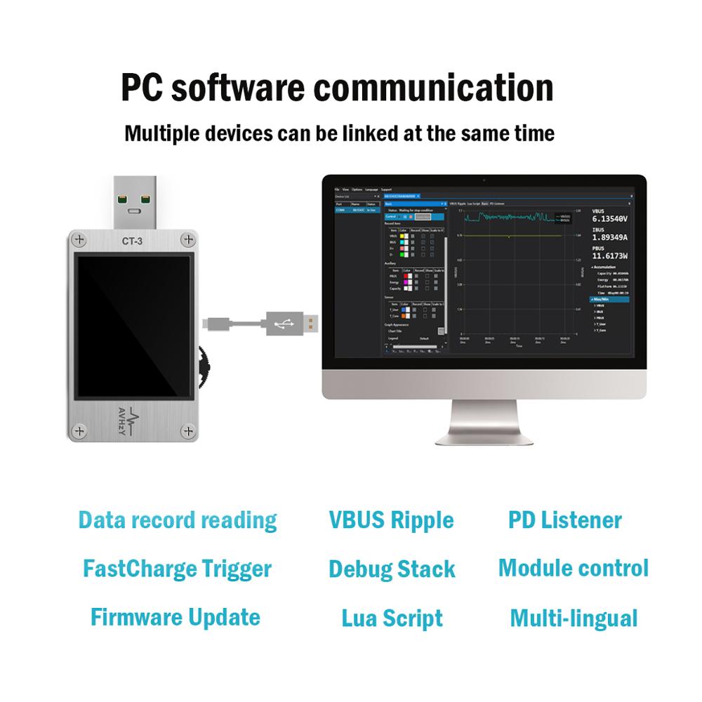 AVHzY USB 3.1 パワーメーターデジタルマルチメー - Logic Analyzer Usb のレビューと価格