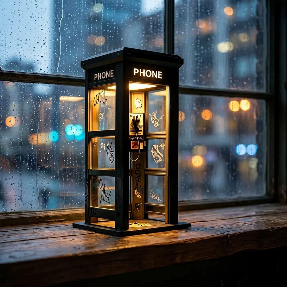 レトロな落書き電話ボックス型テーブルランプ ミニロンドン電話 - Diy Lamp Electronics のレビューと価格