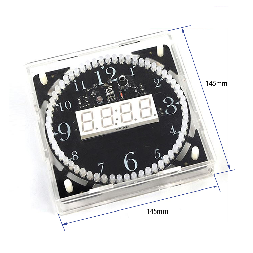 DIY電子時計キット 14.5×14.5cm ケース付き L - Diy Electronics Projects For Adults のレビューと価格