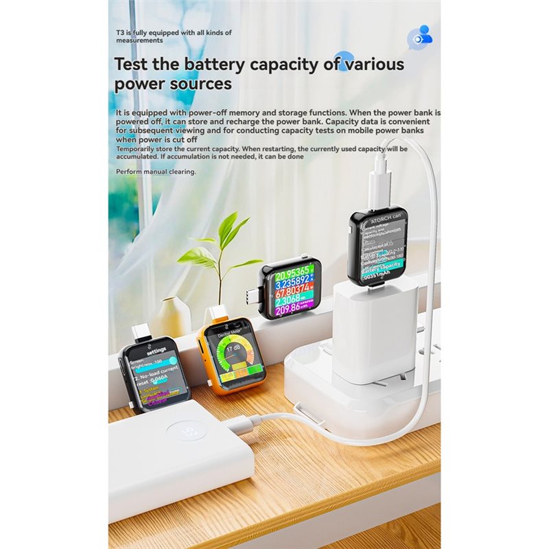 T3 USB-C テスター デジタル電圧電流テスター パワー - Logic Analyzer Usb のレビューと価格