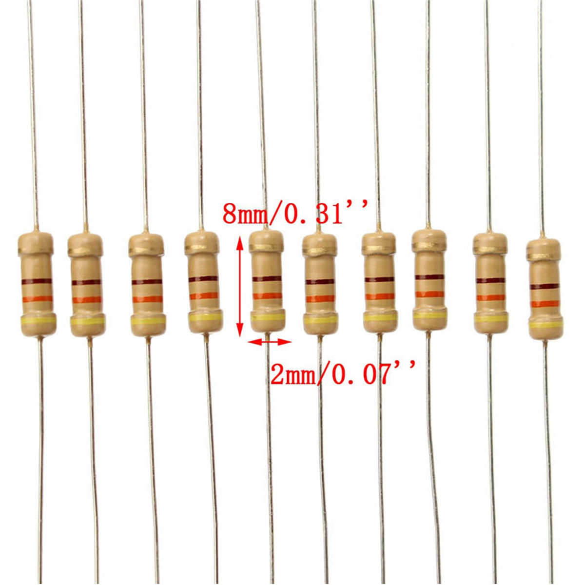1000 ピース/ロット 1/4 ワット 0.25 ワットカ - Resistor Kit 1 4W のレビューと価格
