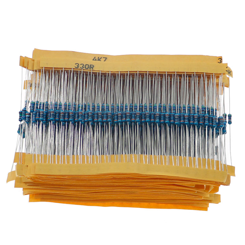 600 個 30 種類 x 20 個金属皮膜抵抗器パック 1 - Resistor Kit 1 4W のレビューと価格