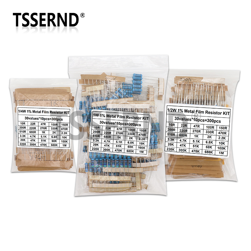 金属フィルム抵抗器の品揃え,1% オームの抵抗セット,1,  - Resistor Kit 1 4W のレビューと価格