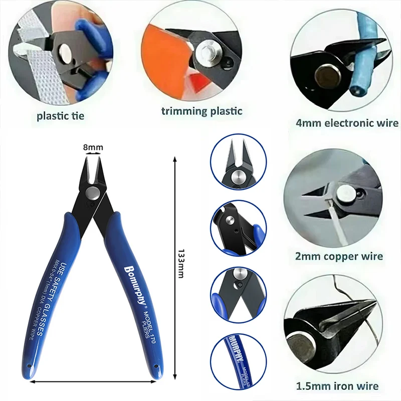 170種類の電子機器用斜めペンチキット、炭素鋼ペンチ、サイド - Diy Electronics For Beginners のレビューと価格