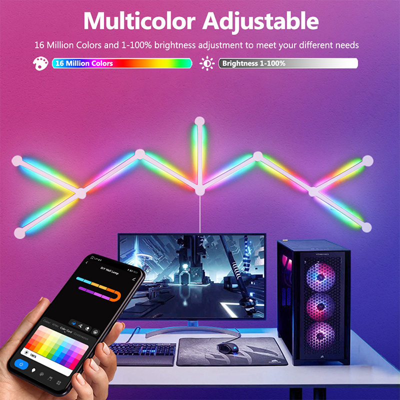 スマートRGBウォールランプ、Bluetoothアプリ接続L - Diy Lamp Electronics のレビューと価格