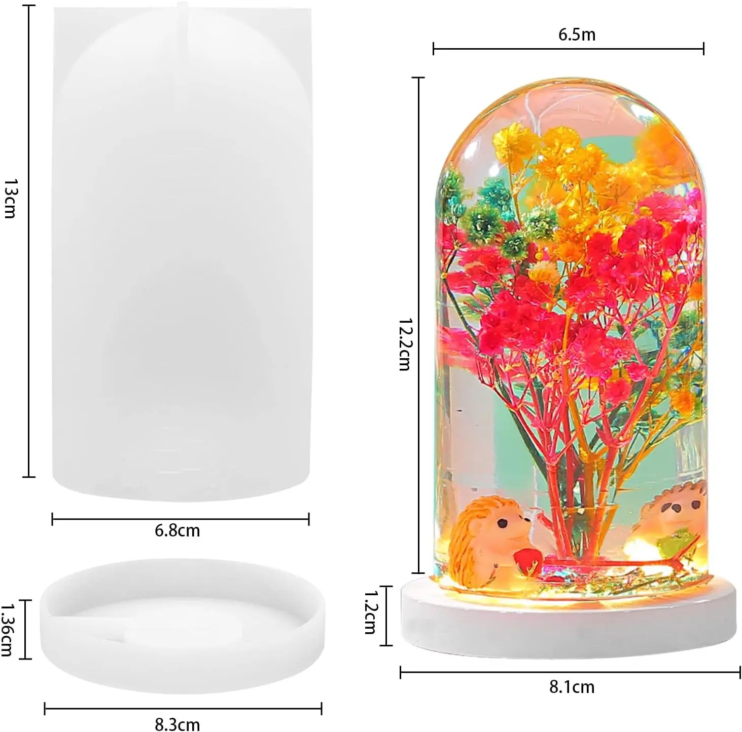 DIY クリスタルエポキシ樹脂モールド Led ナイトライト - Diy Lamp Electronics のレビューと価格