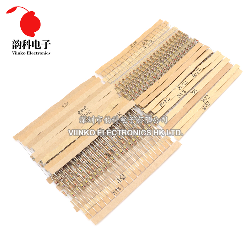 カーボンフィルムキット860抵抗器,1/4w,各種セット,4 - Resistor Kit 1 4W のレビューと価格