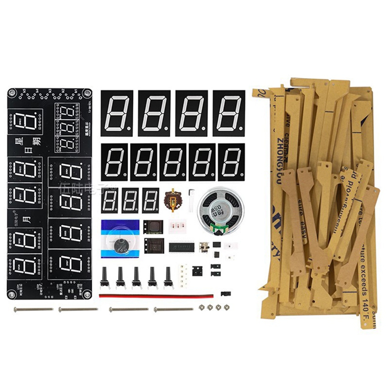 スーパーセール 大型スクリーン音声時計キット カレンダー デ - Diy Electronics For Sale のレビューと価格