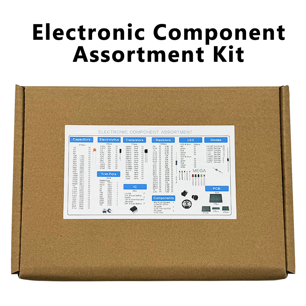 1900個入り電子部品キット コンデンサ、抵抗器、トランジス - Diy Electronic Components のレビューと価格