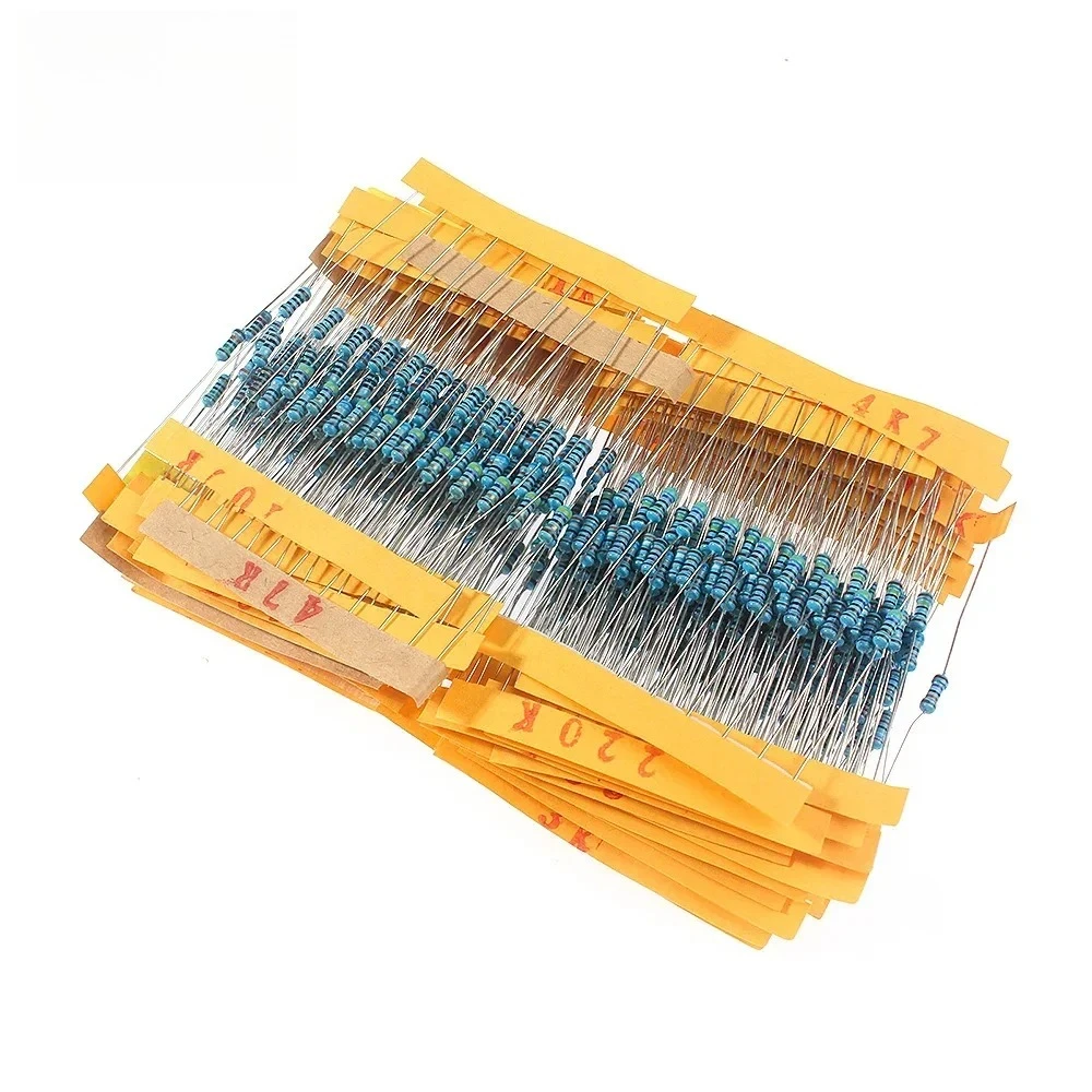 500 個 1% 1/4 ワット金属皮膜抵抗器詰め合わせキッ - Resistor Kit 1 4W のレビューと価格