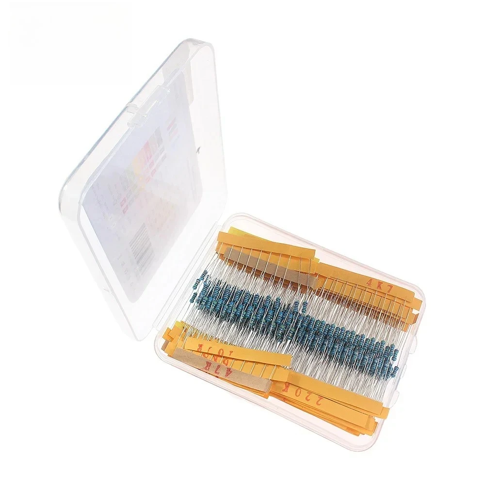 500 個 1% 1/4 ワット金属皮膜抵抗器詰め合わせキッ - Resistor Kit 1 4W のレビューと価格