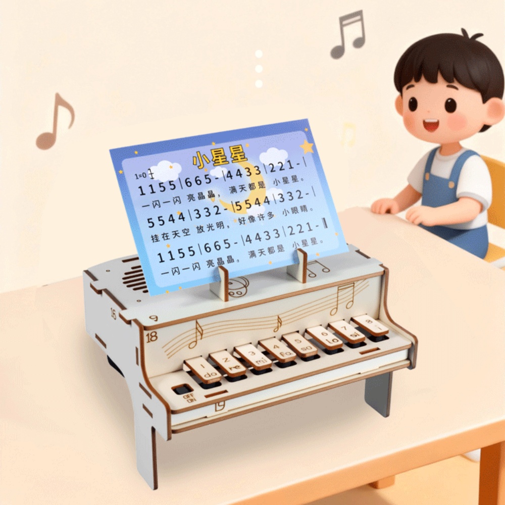 DIY 木製電子ピアノモデル STEM 組み立てキット物理学 - Diy Electronics Learning Kit のレビューと価格