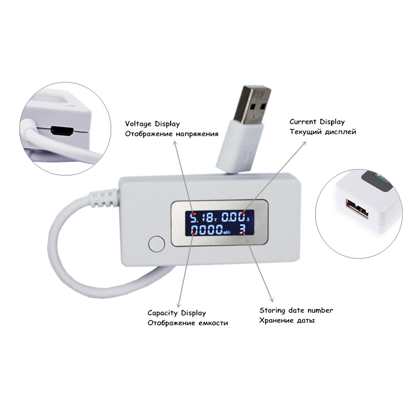 ミニクリエイティブモバイル充電器検出器,ポータブルUSBテス - Logic Analyzer Usb のレビューと価格